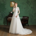 Custom Made Bridal Gown Couture Closed Back Classic Church Beautiful Chinese cheap wedding dresses made in china